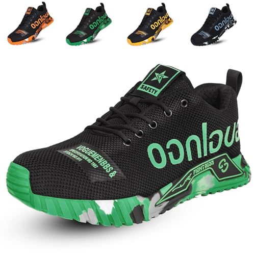 artSew Sicherheitsschuhe Herren Arbeitsschuhe mit Stahlkappe Leichte Damen Atmungsaktiv Bequeme Arbeitsk Industrie Schutzschuhe rutschfeste Männer Sicherheit Sneaker Baustelle Landwirtschaft (45 EU) von artSew