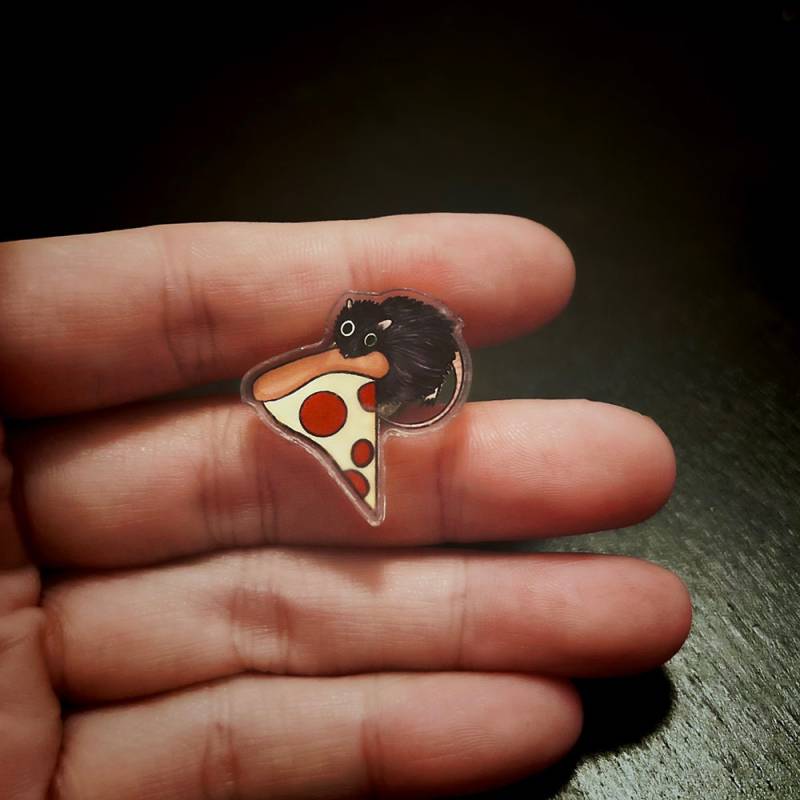 Pizza Ratte Acryl Pin Handgezeichnet Pizza Ratte Acryl Pin Handgezeichnet von artaemisia