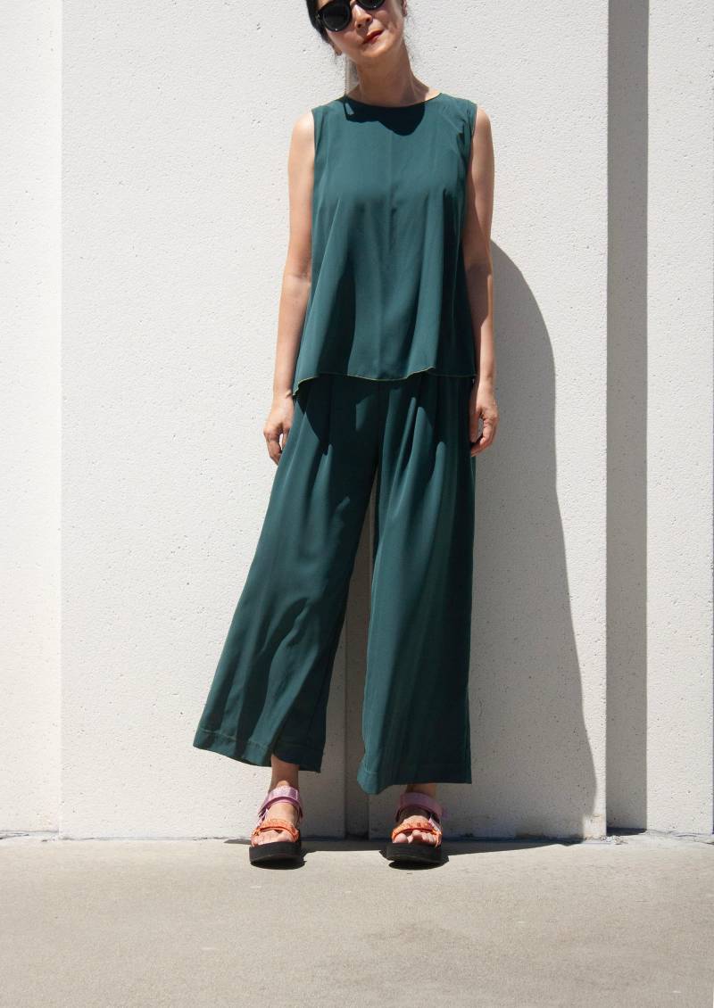 Türkise Ärmellose Swing-Bluse Mit Unterem Rücken/Sommer-Schlagoberteil Plus Size Bluse Lockere Grüne Umstands-Top Bürobluse Türkise Ärmellose Swing-Bluse Mit Unterem Rücken/Sommer-Schlagoberteil Plus Size Bluse Lockere Grüne Umstands-Top Bürobluse von artaffect