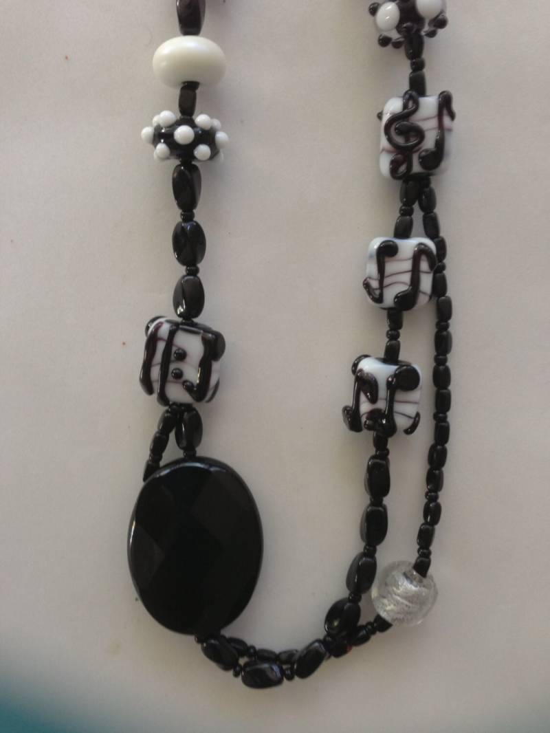 Sonata Lampwork Perle Halskette von artandsouldesigns