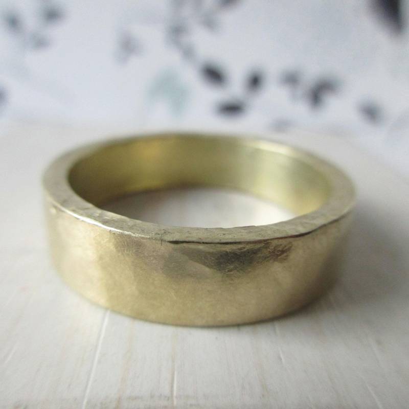 Breiter Massiver Goldring Roségold Rotgold Damenring Stapelring Verlobungsring Ehering von artargentum