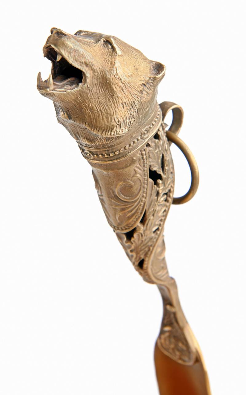 Messing Bär Schuhanzieher Dekorativer Tier Schuhanleger | 40 cm von artbrassforyou