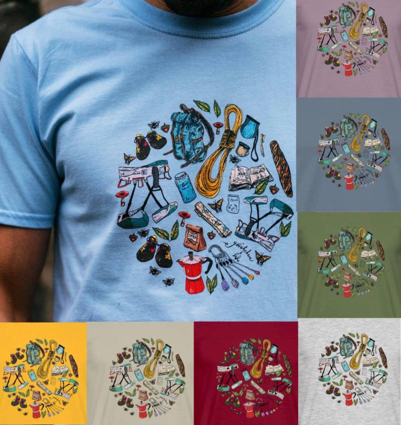 Cotton Shirt - Climber's Stuff Von Glöckchen Cotton Shirt - Climber's Stuff Von Glöckchen von artbyGloeckchen