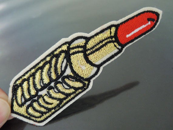 Eisen Auf Patch - Lip Stick Patches Red Sticks Patch, Die Applique Gestickt Patch Nähen-Patch von artcraft32