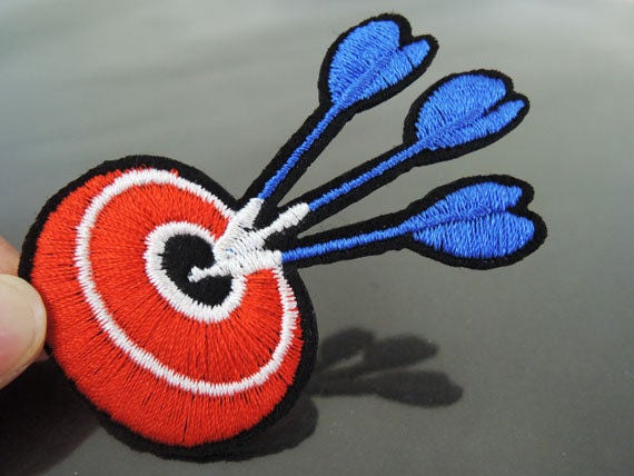 Eisen Auf Patch - Pfeil Ziel Patches Sport Pfeile Vollständige Applikation Gestickt Blau Rot Nähen von artcraft32