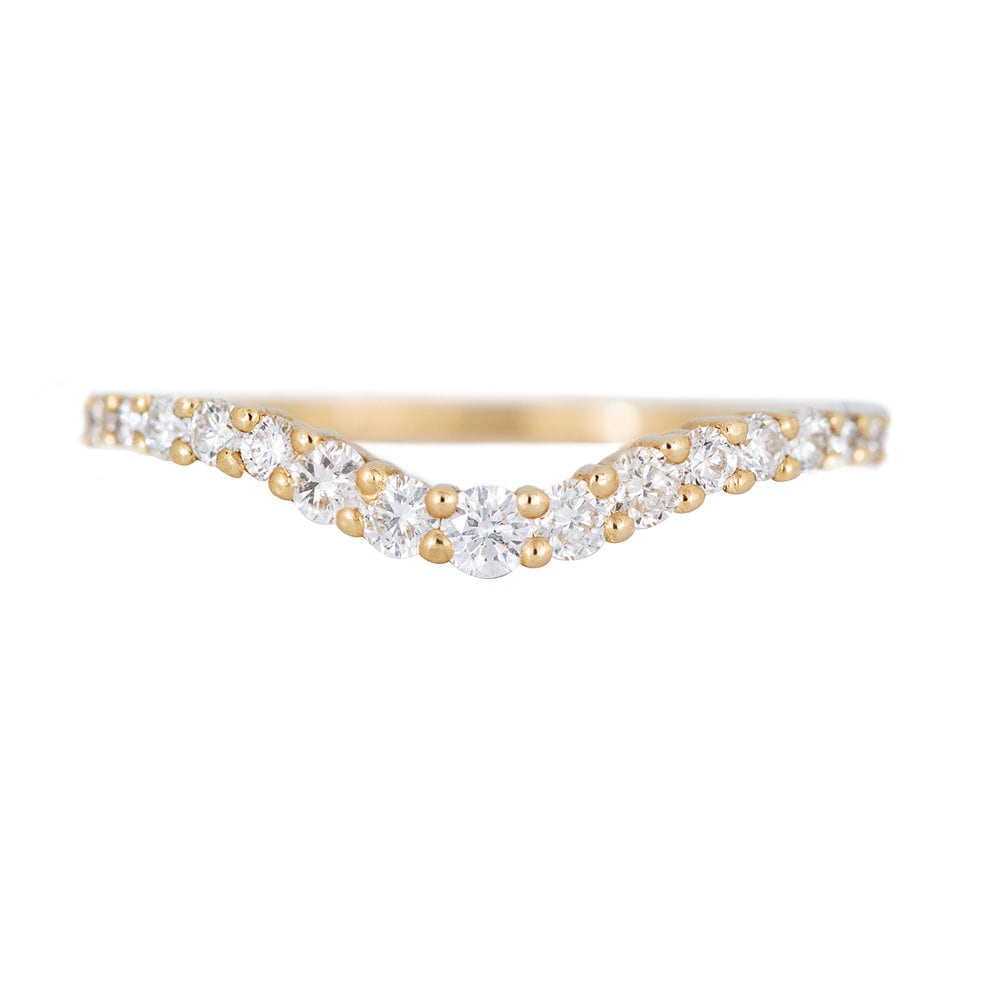 Gebogener Diamant Ehering - Nesting Ring von artemer