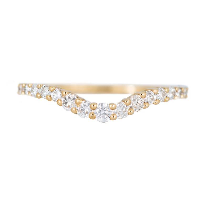 Gebogener Diamant Ehering - Nesting Ring von artemer