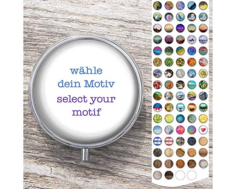 Select Pillbox - Motivwahl Dose Für Pillen, Pastillen Und Andere Kleine Dinge Einteilung 3 Tage Kleines Geschenk Unterwegs von artfolia