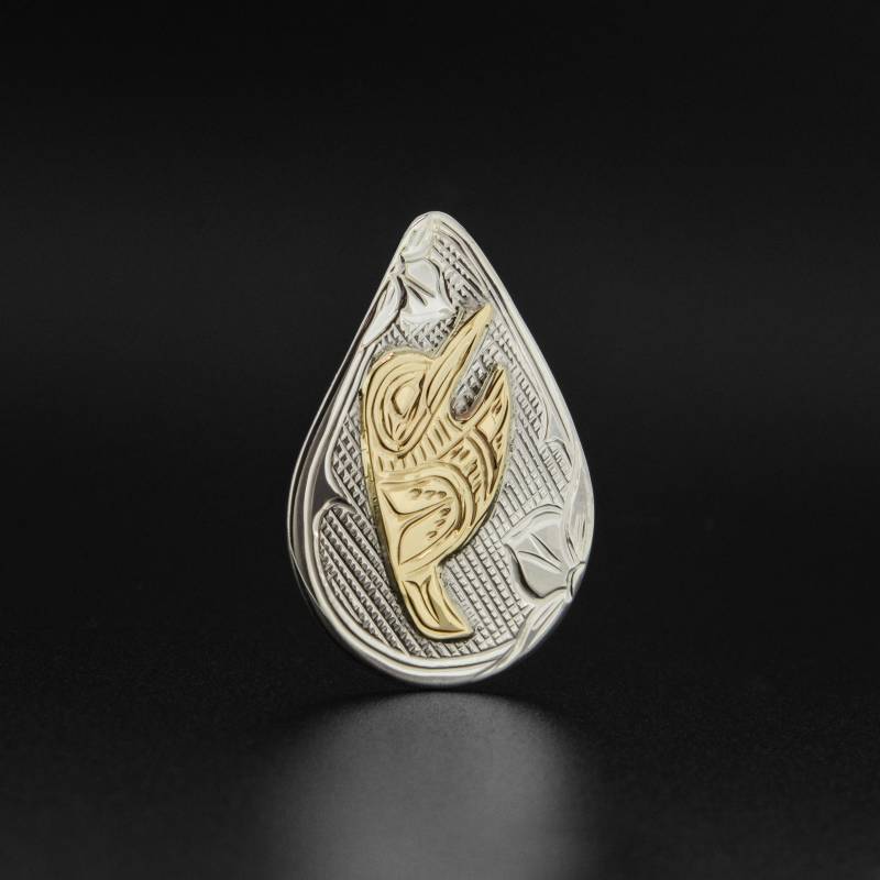 Tropfen Anhänger Mit 14K Overlay Nordwest Native Schmuck Zwei Designs von artfromabove