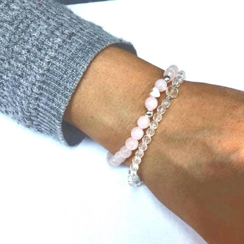 Lila Und Rosa Sternenhimmel Kollektion Amethyst Rosenquartz Armbänder | Mit Verschiedenen Halbedelsteinvariationen Personalisierbar von artifybox