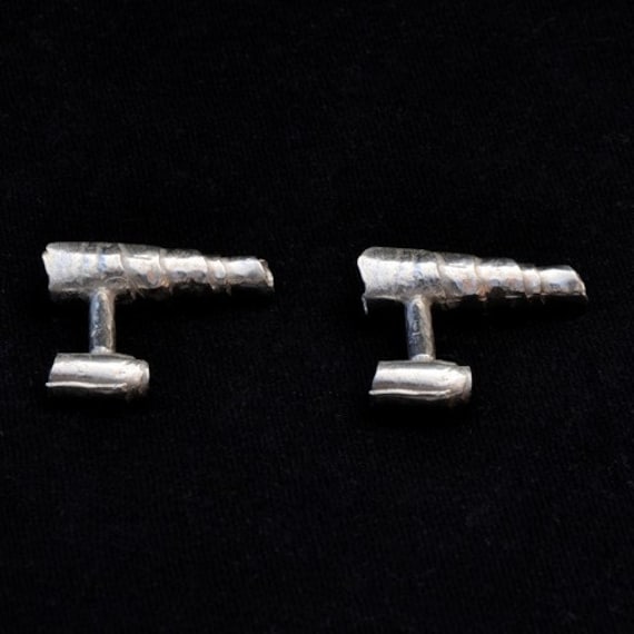 Handgemachte Sterling Silber Manschettenknöpfe, Herrenschmuck von artigianajewellery