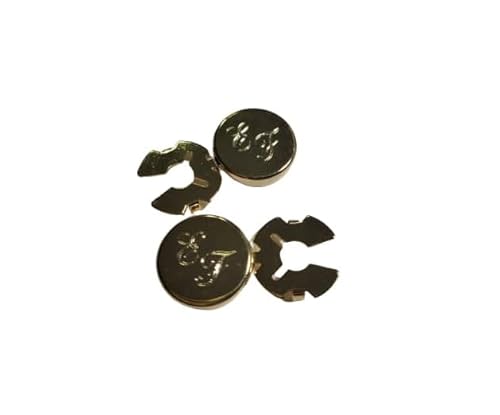 artigianale 1 Paar Knopfabdeckungen 18 mm, personalisierbar mit 2 Knöpfen, wählen Sie Farbe Gold, Silber ETC, Knopfabdeckungen für Hemd oder Manschettenknöpfe Unisex Schmuck für Herren als Geschenk von BLUSUPERSHOP