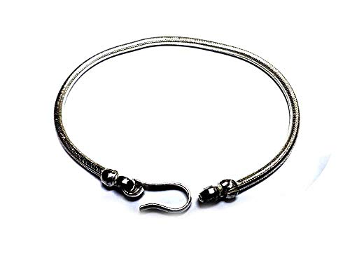 artigianale Armband rund 19 20 cm Stärke 2-3 mm Snake Bad Silber Indianerin Messing verziert Amulett Horn von artigianale