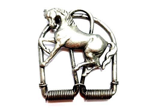 Geldklammer, Höhe 6 cm, handgefertigt, Pferd für Herren, Farbe wählbar, mit Federclip, Geldklammer für Herren, als Schlüsselanhänger, Nasses Messing von artigianale