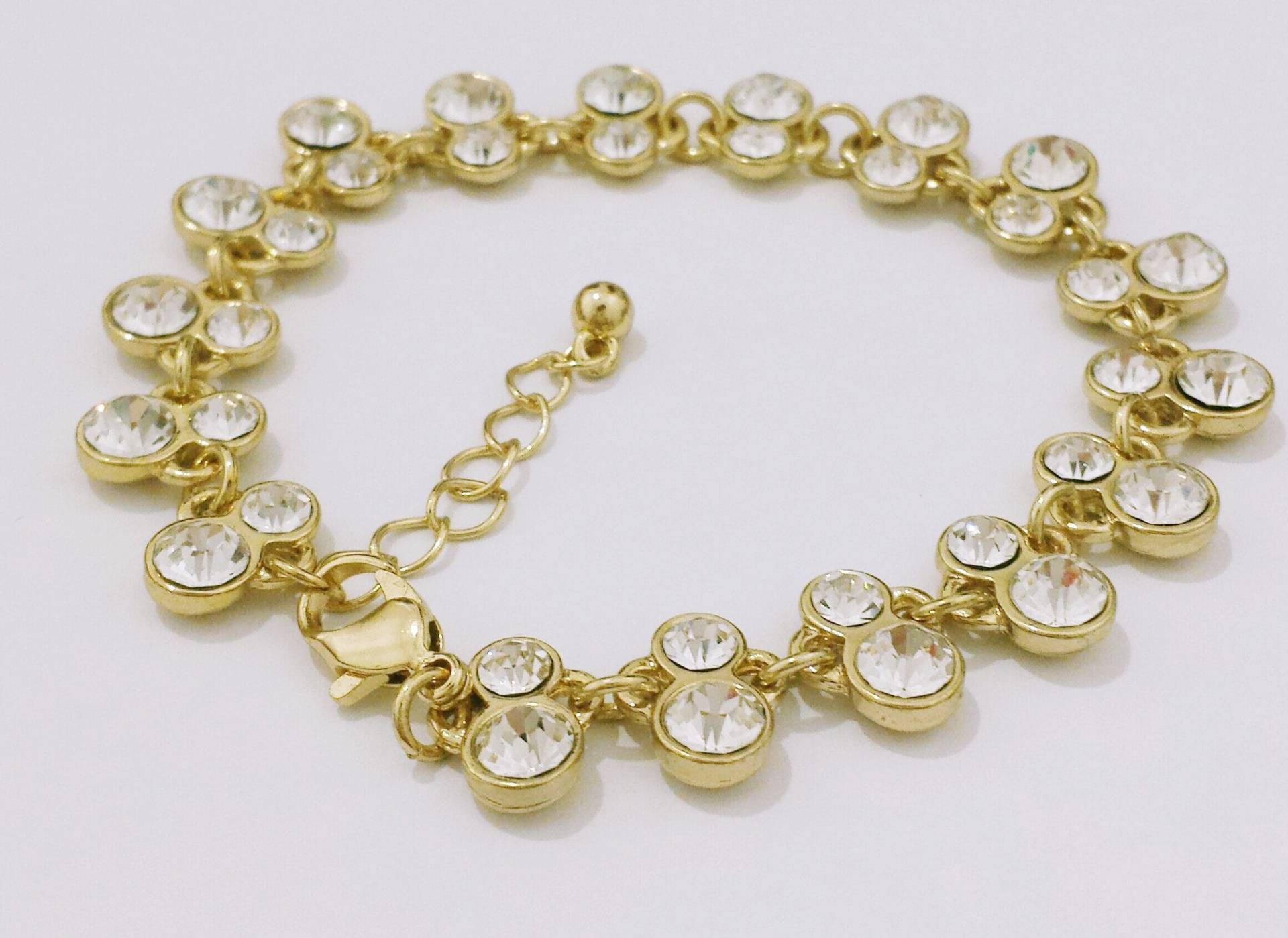 Goldenes Stahlarmband Mit Kristallen Goldenes Stahlarmband Mit Kristallen von artincartogioielli