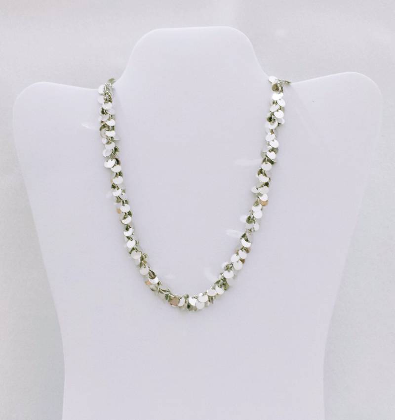 Halsband „Silberlinsen" Aus Verchromtem Stahl von artincartogioielli