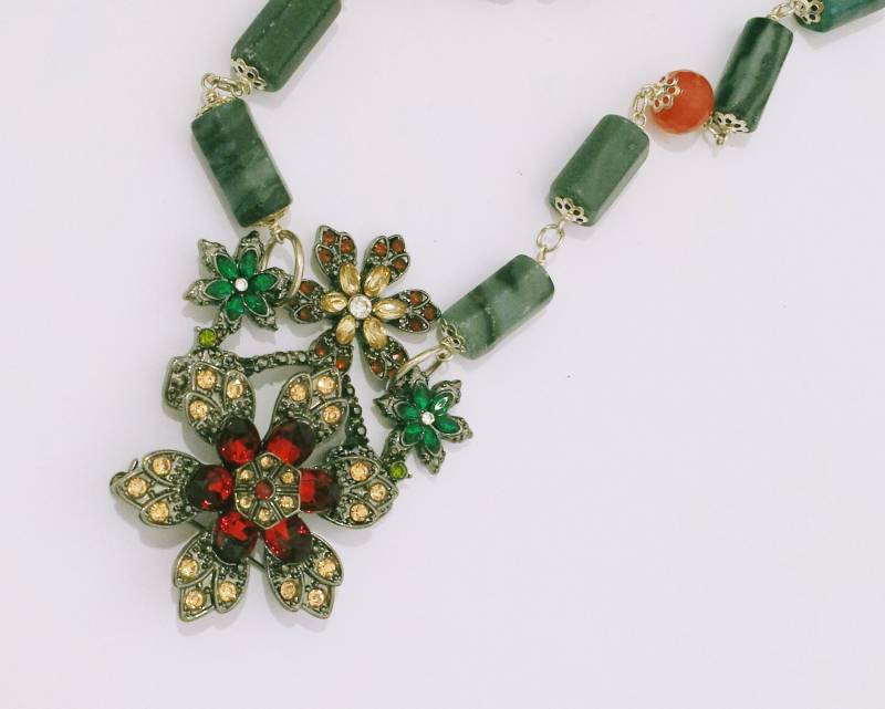 Matinee-Halskette Aus Stahl, Silber Und Halbedelsteinen „Spilove" von artincartogioielli