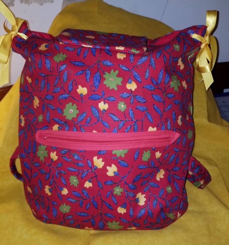 Roter Canvas Rucksack von artisanaprons