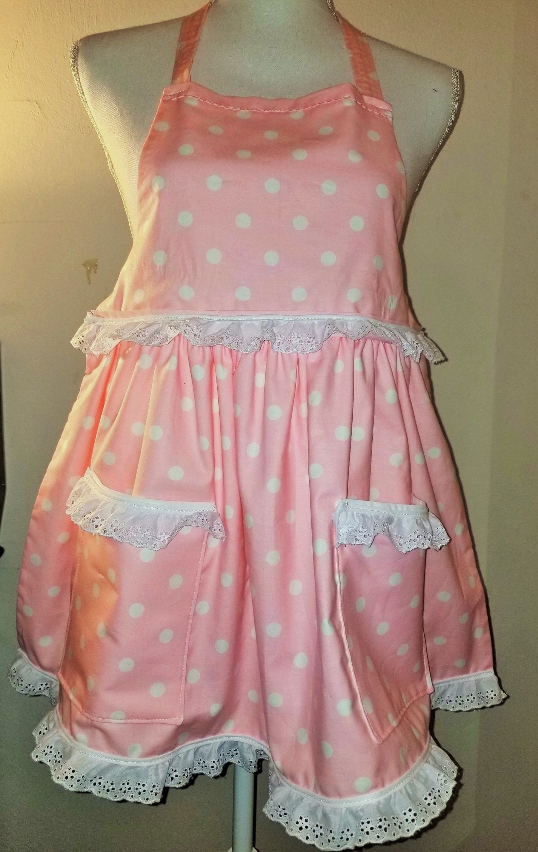 Ziemlich Rosa Polka Dot Schürze Ziemlich Rosa Polka Dot Schürze von artisanaprons