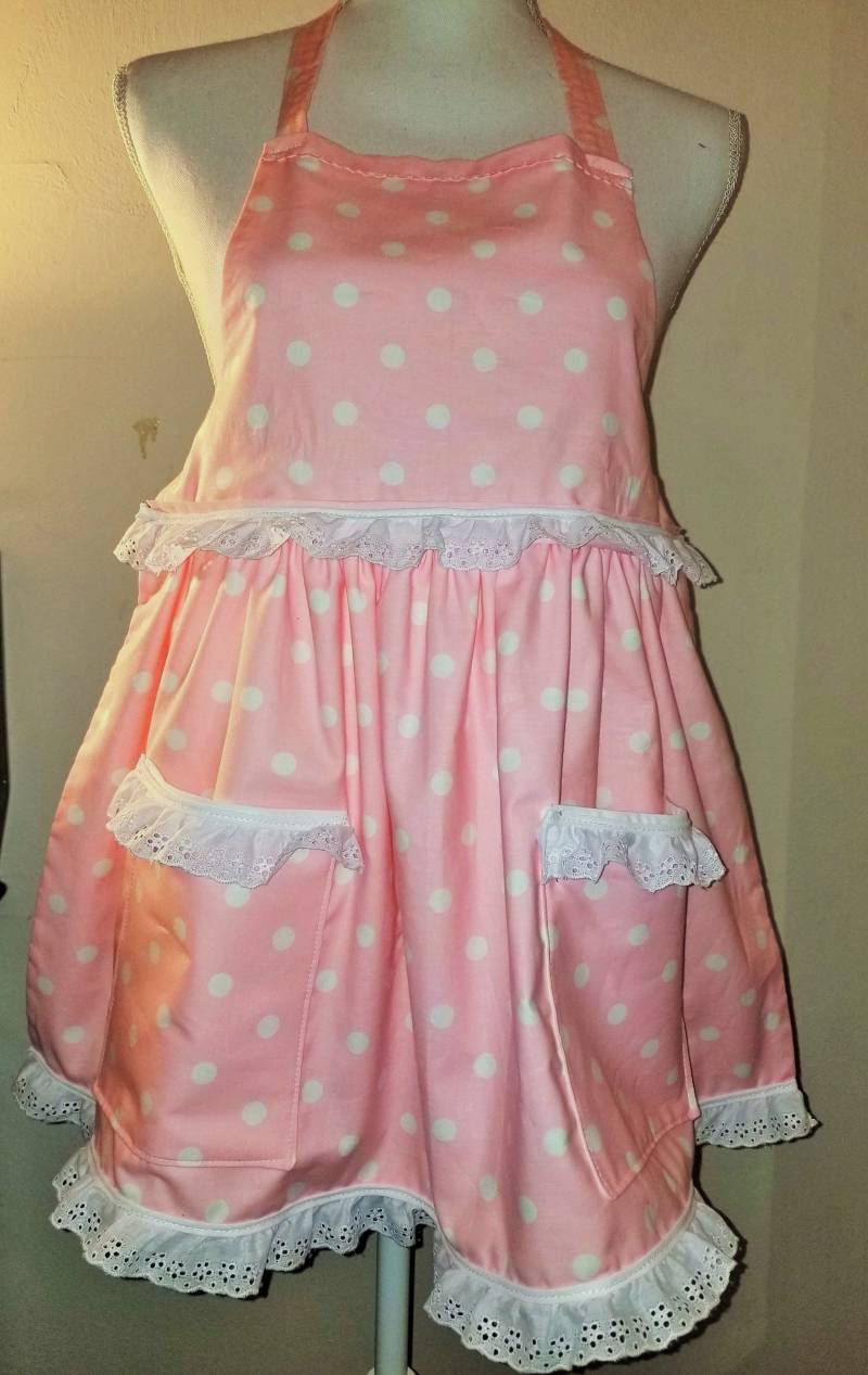 Ziemlich Rosa Polka Dot Schürze Ziemlich Rosa Polka Dot Schürze von artisanaprons