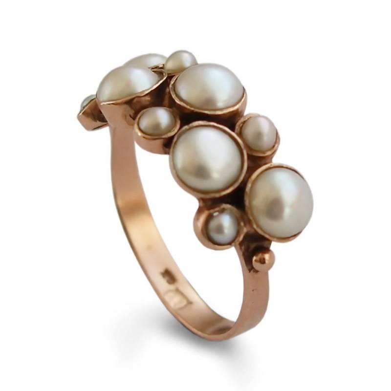 statement Ring Aus Gold Und Perlen von artisaneffect