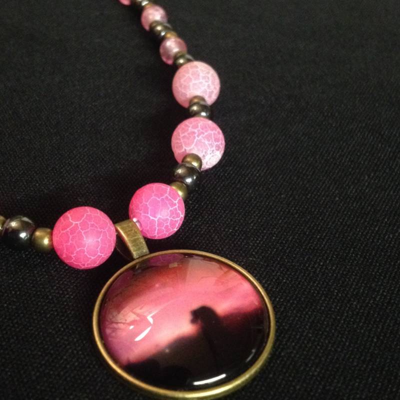 Rosa Galaxy Halskette von artisanmountainstore