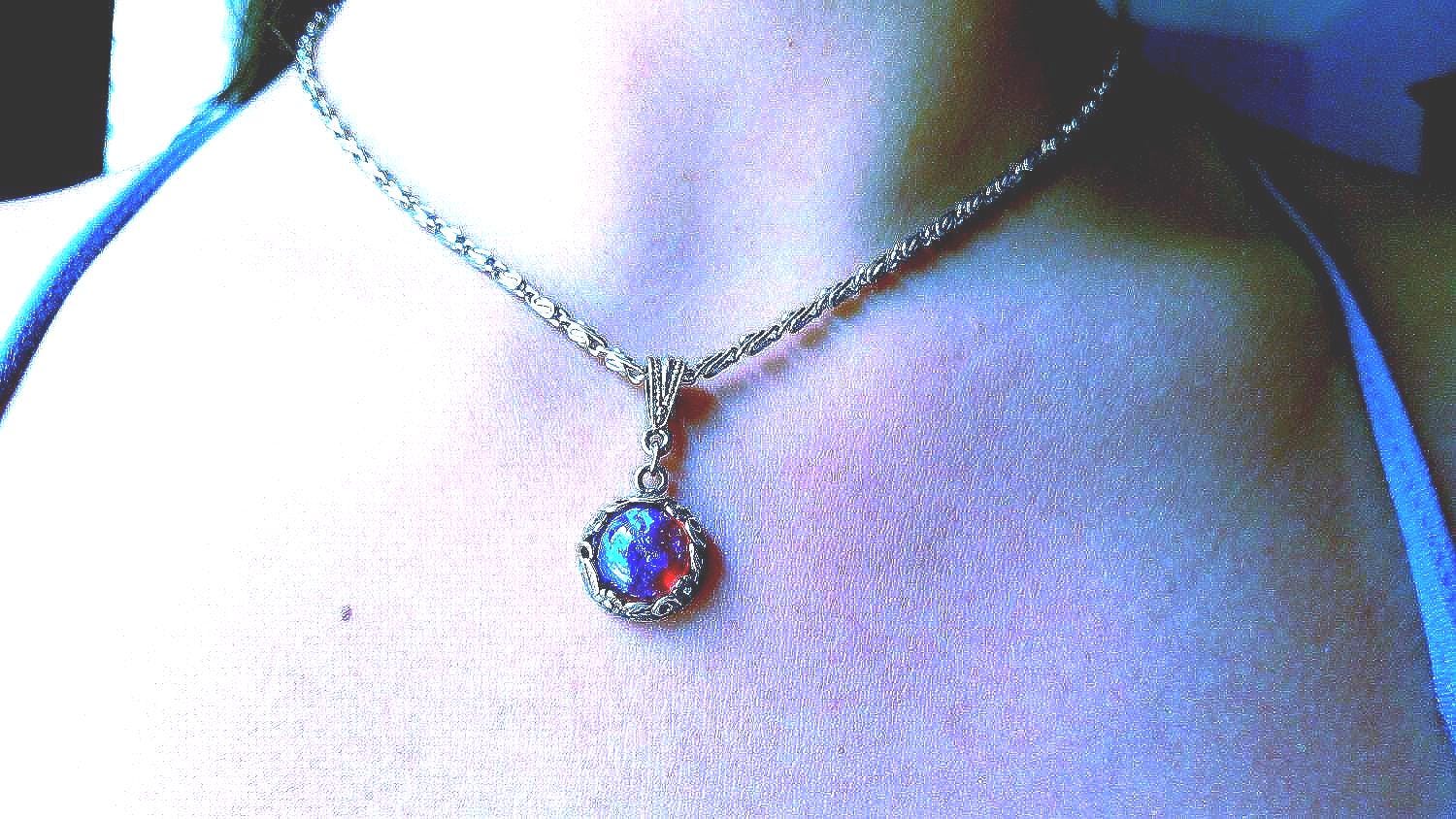 Feueropal Halskette, Usa Verkäufer, Blätter Und Zweige Drachenatem Hochzeit, Cosplay, Herbst Geschenke, Frau Freundin, Geschenke von artistiquejewelry