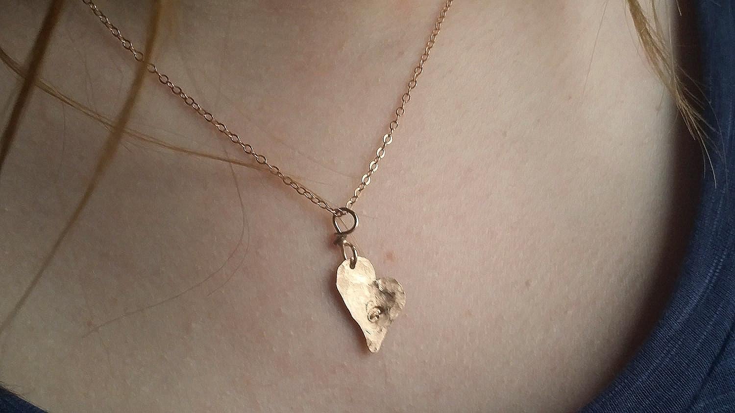 Gold Herz Halskette, Initialen Usa Verkäufer Schiff, Personalisiert, Sterling Silber, Rose Gold, Herbst Geschenke, Geburtstagsgeschenk, Weihnachten von artistiquejewelry