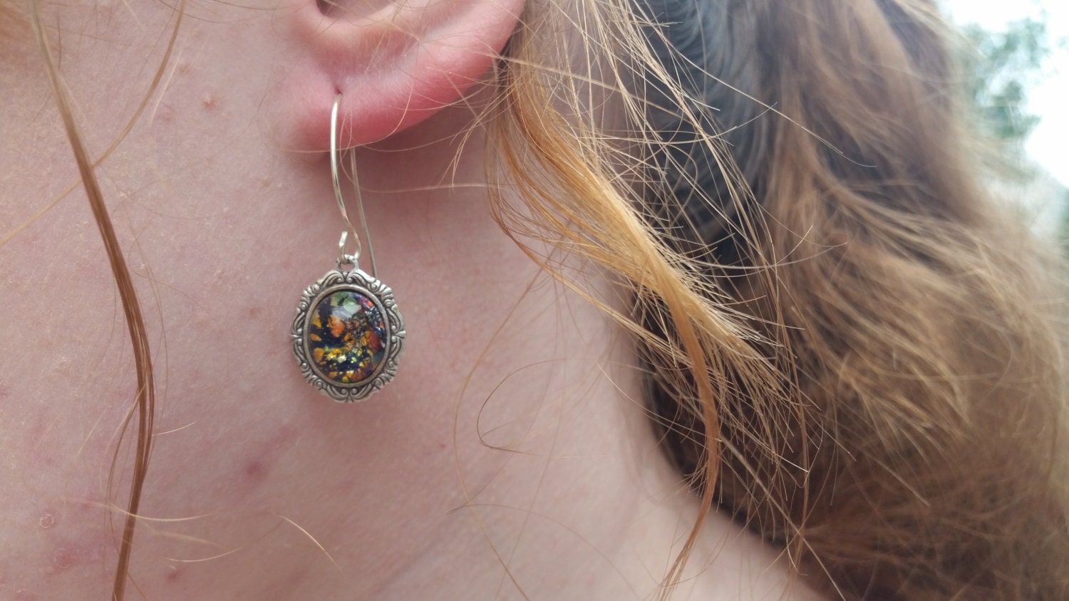 Licht Scheint Aus Der Dunkelheit, Schwarze Feueropal Ohrringe, Vintage Hochzeiten, Erwachen, Herbstgeschenke, Weihnachten von artistiquejewelry