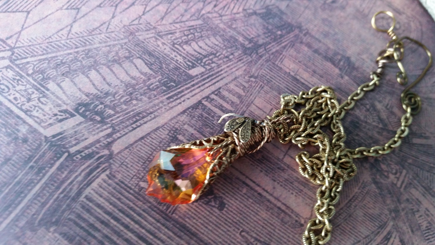 Sonnenlicht Schimmer Halskette, Sunrise Tropfen Halskette Mit Libelle, Blush Kristall Libellen Hochzeiten, Verzauberte Geschenke, Herbst von artistiquejewelry