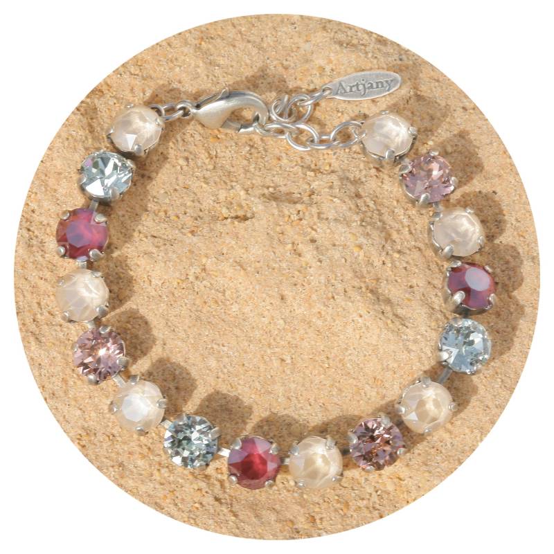 Artjany Armband Swarovski Kristalle Summer Mix Silber von artjany