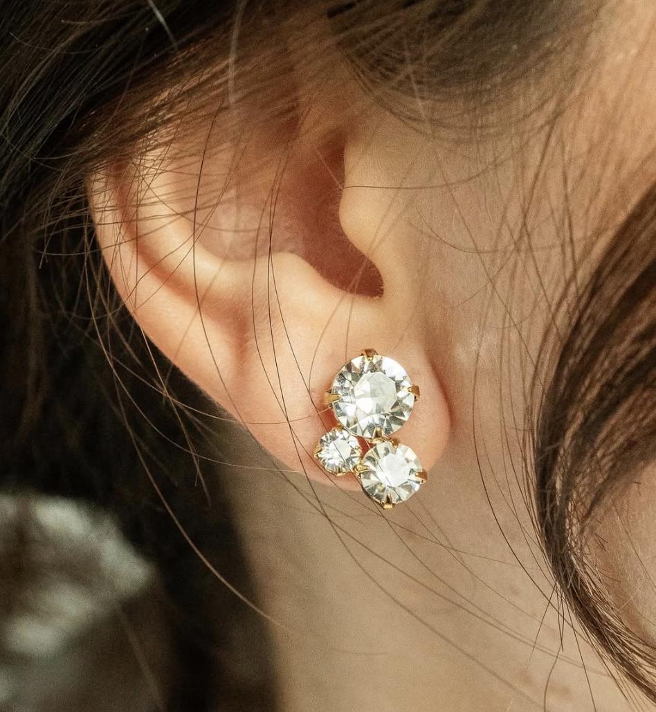 Artjany Goldene Ohrstecker Swarovski Kristalle Crystal von artjany