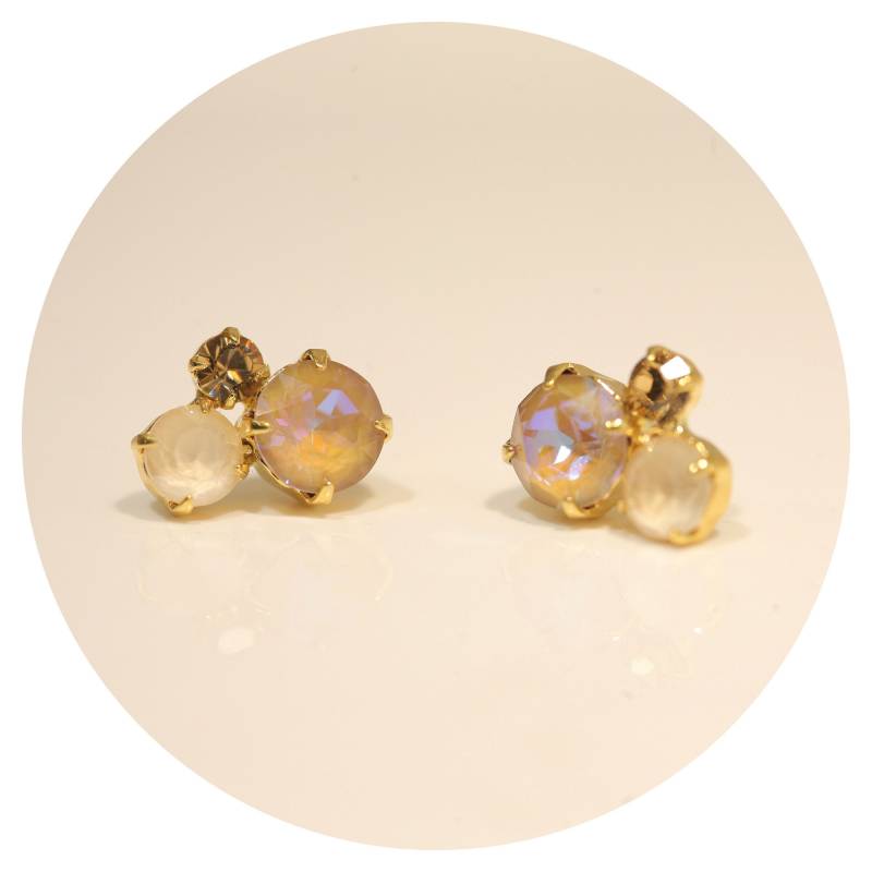 Artjany Goldene Ohrstecker Swarovski Kristallen Cappuccino Delite Mix Artjany Goldene Ohrstecker Swarovski Kristallen Cappuccino Delite Mix von artjany