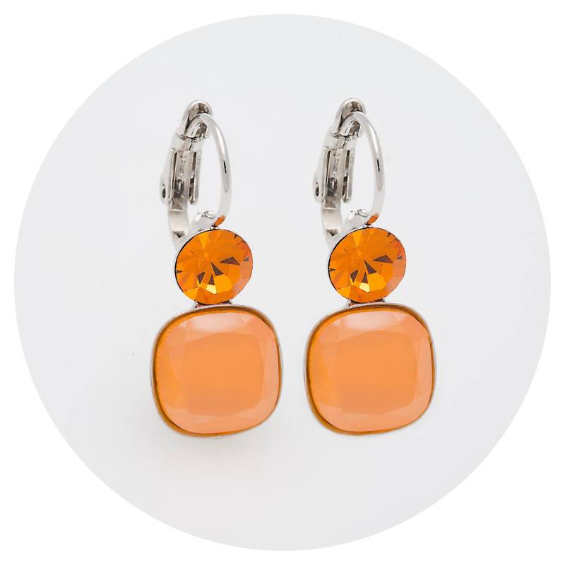 Artjany Leichter Ohrring Sapetite in Mandarin Orange Silber von artjany