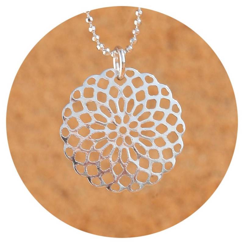 Artjany Mandala Kette Lang Mittel Kurz Rhodiniert von artjany