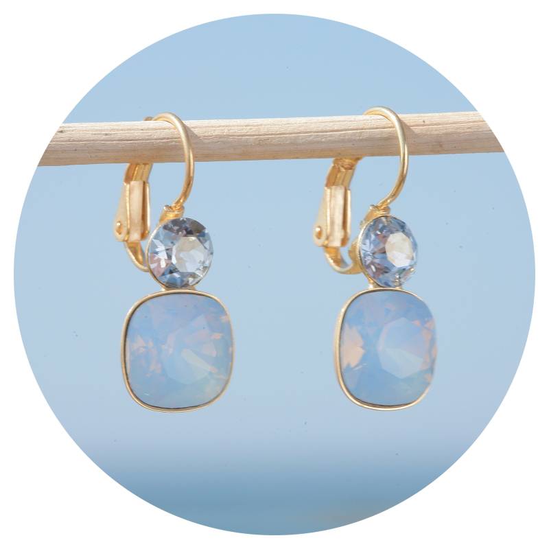 Artjany Ohrring Swarovski Kristall Air Opal Mix Gold von artjany