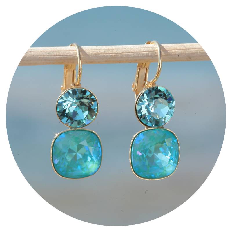 Artjany Ohrring Swarovski Kristall Laguna Delite Gold von artjany