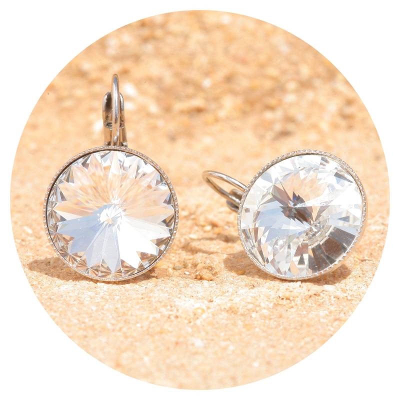 Artjany Ohrring Swarovski Kristall Rivolie Crystal Silber von artjany