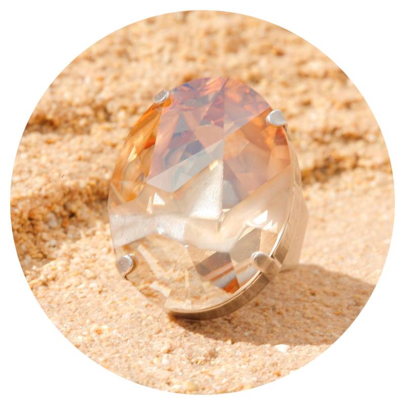 Artjany Ring Jean Paul Gaultier Kaputt Fancy Stone Oval Silber von artjany