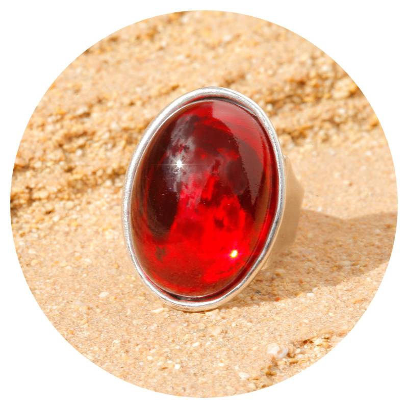 Artjany Ring Rot Silber von artjany