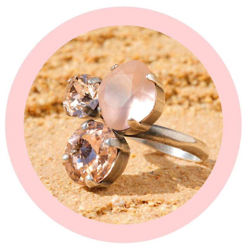 Artjany Ring Swarovski Crystal Rosa Mix Silver von artjany