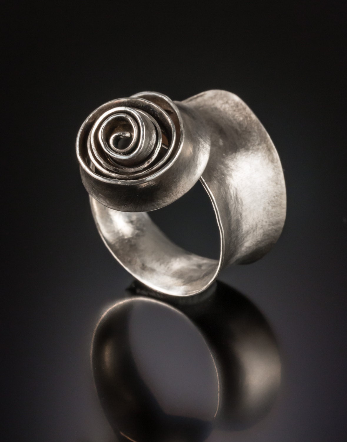 Silberne Rose Ring von artjewelsz