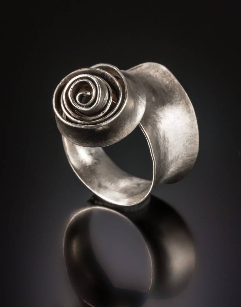 Silberne Rose Ring von artjewelsz