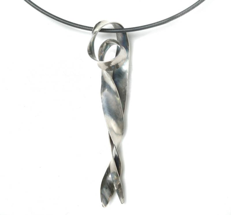 Silberne Schleife Halsband von artjewelsz