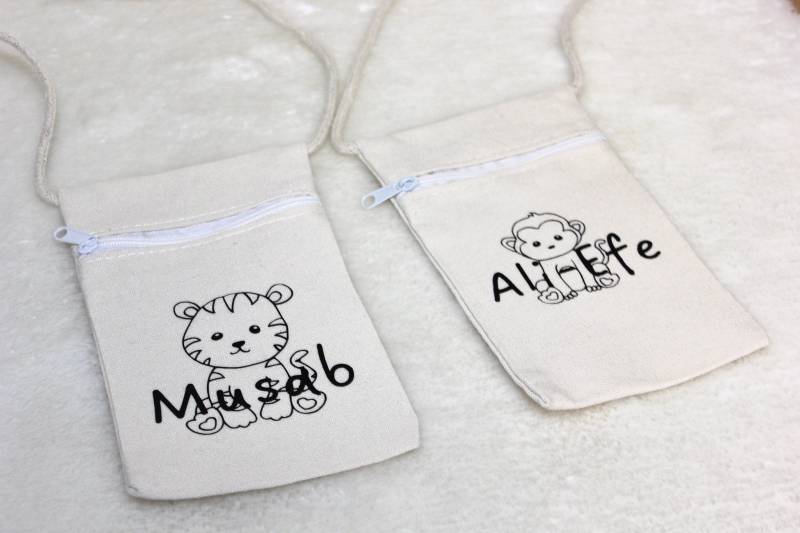 Personalisierte Umhängetasche | Kosmetiktasche Federmäppchen Tasche Shopper Einkaufstasche| Bayram Eid von artofgiftsmuc