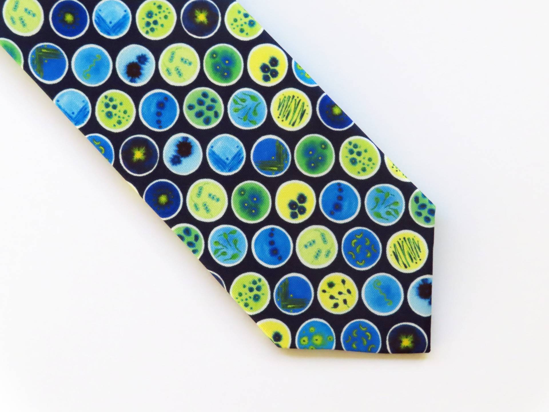Blaue Petrischalen Seidenkrawatte - Wissenschaft Krawatte Mikrobiologie von artologica