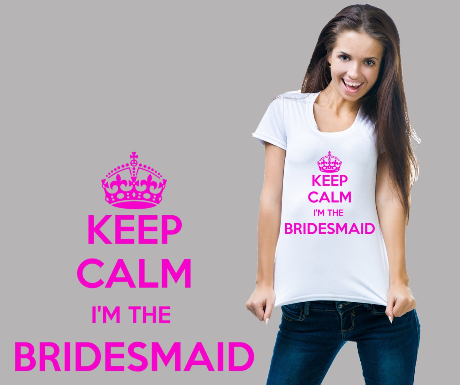 Halten Sie Ruhe, Ich Bin Die Brautjungfer T Shirt Geschenk Für Ihr Ruhig Halten-stil von artsyfartsytees