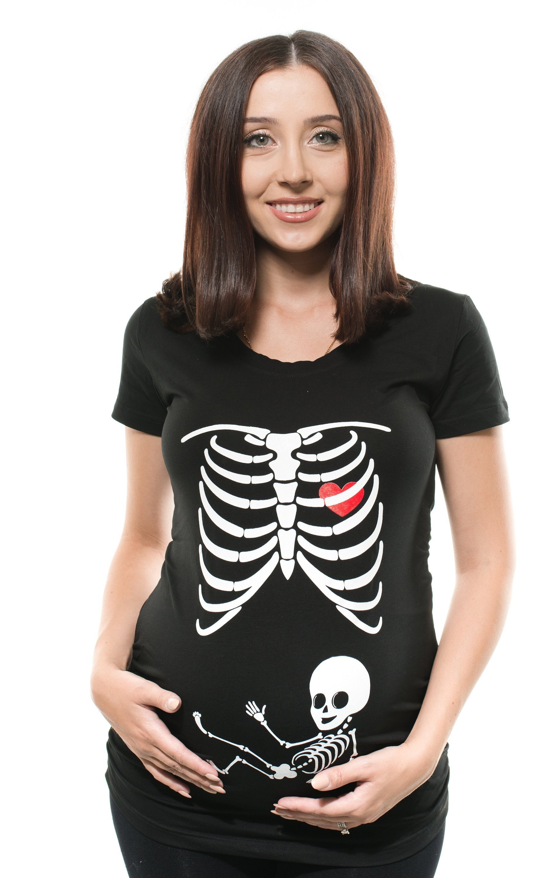 Mutterschaft T-Shirt Skelett Süße Halloween Schwangerschaft T Shirt Kostüm X Ray Baby Lustige Für Mutterschaft T-Shirt Skelett Süße Halloween Schwangerschaft T Shirt Kostüm X Ray Baby Lustige Für von artsyfartsytees
