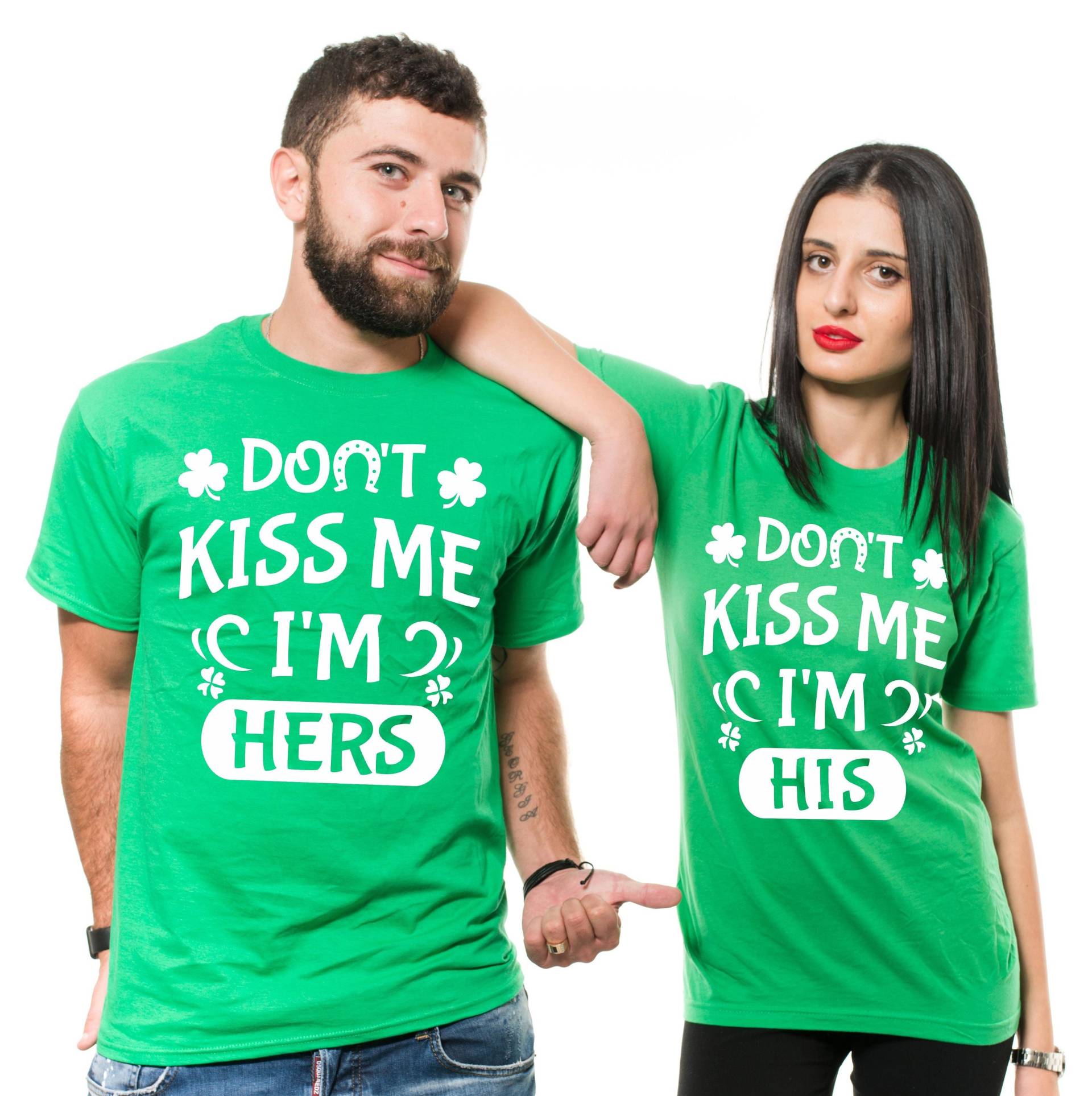 Passende Paare St Patricks Tag Shirts, St. Pattys Shirt Don't Kuss Mir Lustige Patrick Shirts von artsyfartsytees