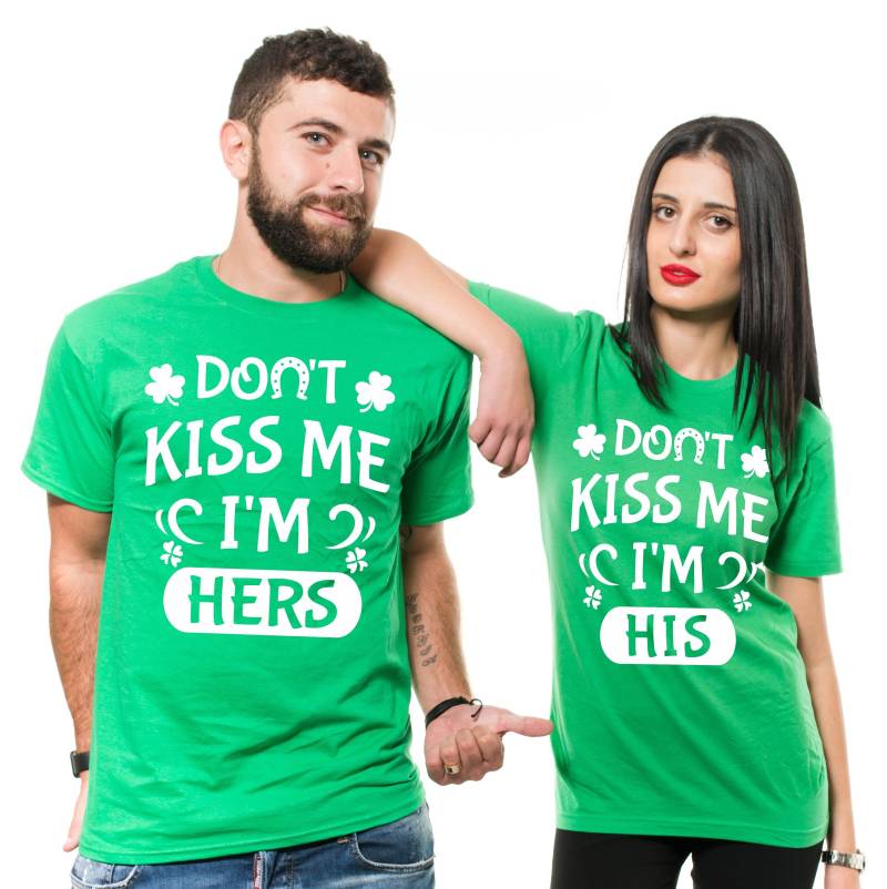 Passende Paare St Patricks Tag Shirts, St. Pattys Shirt Don't Kuss Mir Lustige Patrick Shirts von artsyfartsytees